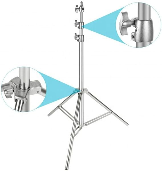 Chân Đèn J288S Pro New inox - Chân đèn inox cứng cáp