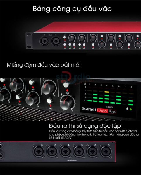 Focusrite Clarett OctoPre Mic Preamp - Tiền Khuếch Đại