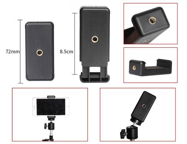 Kẹp Điện Thoại 2 Lỗ Ốc 1/4