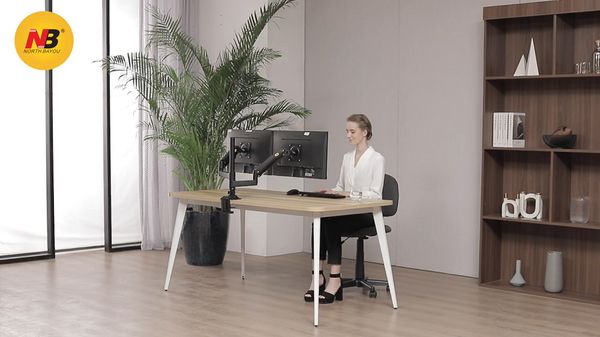 Giá đỡ 2 Màn hình North Bayou H180 (17 inch - 27 inch)