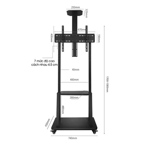Giá treo tivi di động E1900 chính hãng