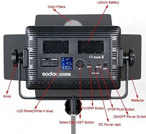 Đèn Led Godox 500C - Đèn livestream quay phim