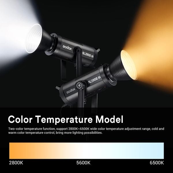 Đèn Led Godox SL200III Bi Color (2800k-6500k) - Godox chính hãng