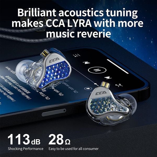 Tai nghe CCA LYRA chính hãng - tai nghe nhét tai livestream
