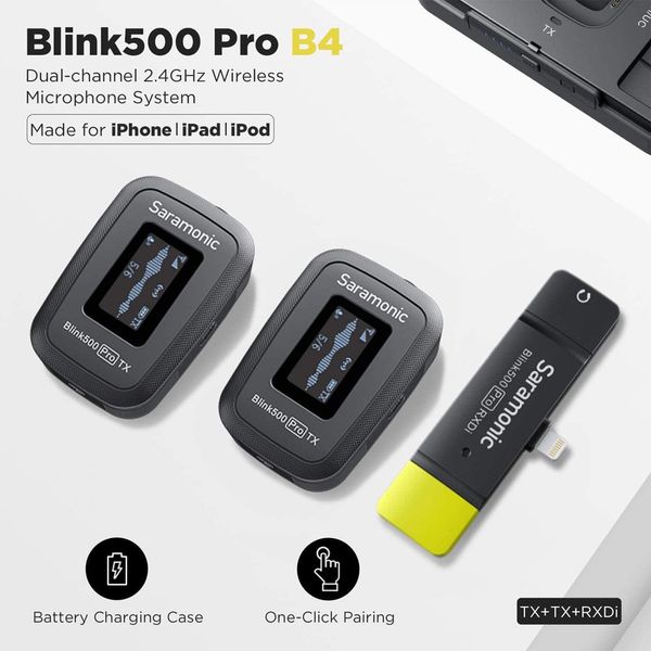 Micro thu âm Saramonic Blink 500 Pro B4 - Micro cài áo không dây
