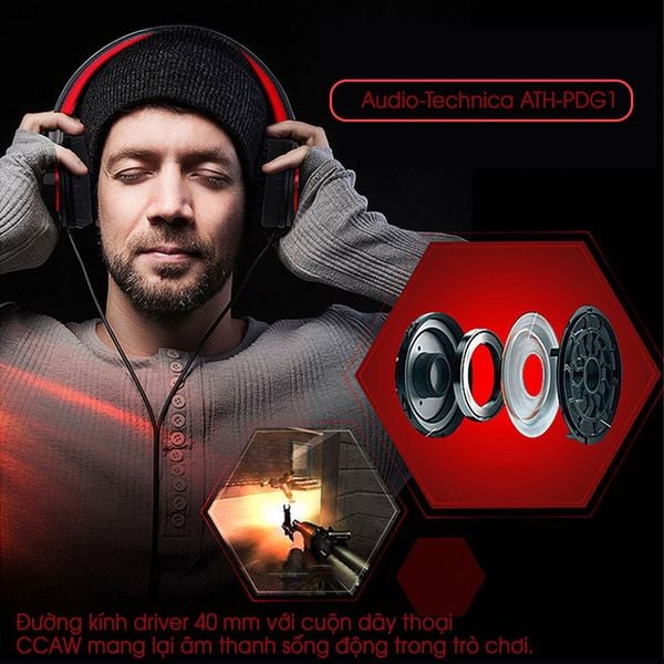 Tai nghe Gaming cao cấp Audio-Technica ATH-PDG1 - tai nghe có Mic
