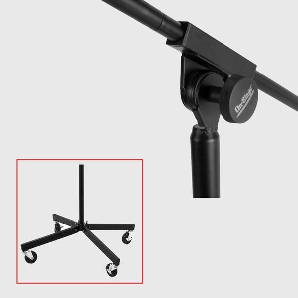 Chân Microphone ON-STAGE SB96+ STUDIO BOOM WITH 7 MINI BOOM EXTENSION AND CASTERS
