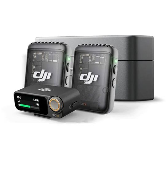 Micro Cài Áo DJI Mic 2 (2 TX + 1 RX) - Micro không dây 2 phát 1 nhận