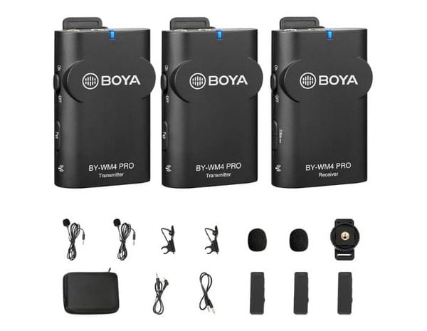 Micro thu âm Boya BY-WM4 Pro K2 - Micro cài áo không dây (2mic)