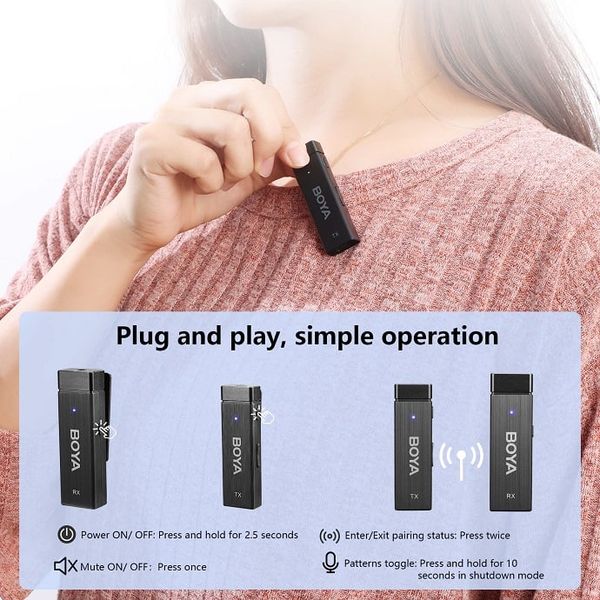 Microphone Boya BY-W4 - Micro cài áo không dây