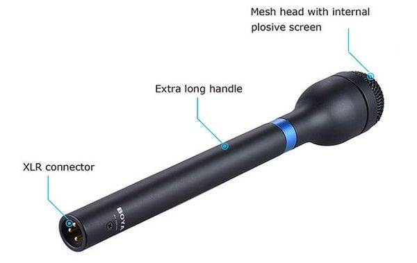 Micro thu âm phỏng vấn BOYA BY-HM100 - Micro thu âm phỏng vấn