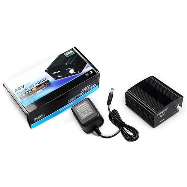 Nguồn phantom 48V - nguồn cung cấp điện cho micro thu âm Condenser