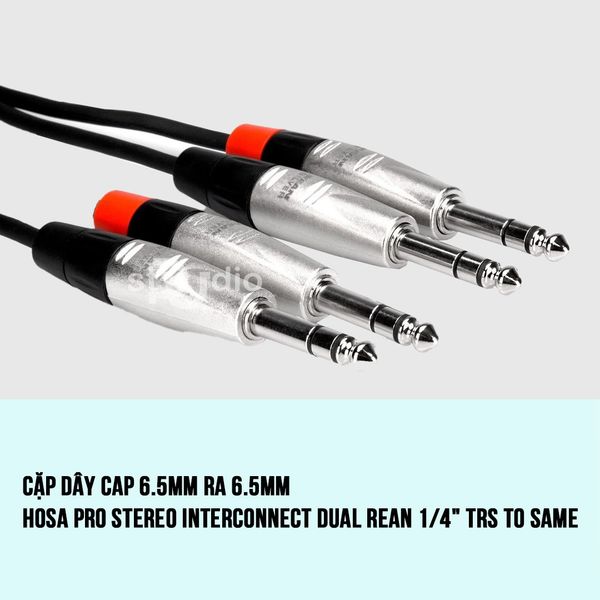 Cáp Hosa Pro 6.5mm ra 6.5mm ( 1.5m dây đôi ) - Stereo Interconnect Dual
