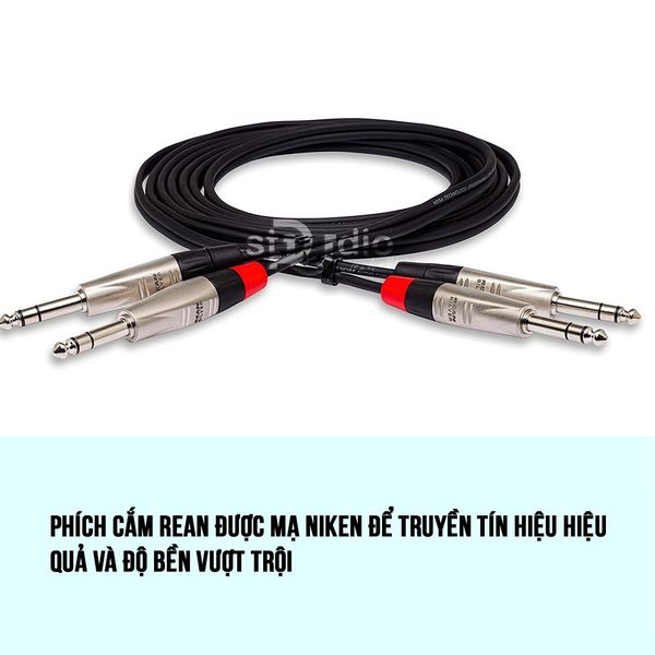 Cáp Hosa Pro 6.5mm ra 6.5mm ( 1.5m dây đôi ) - Stereo Interconnect Dual