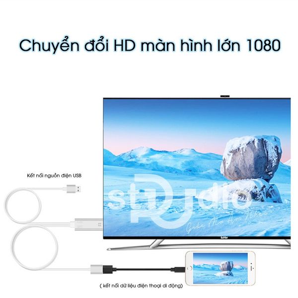 Thiết bị phản chiếu màn hình điện thoại Livestream lên màn hình máy tính hoặc tivi (Không trễ, có khe LAN, Audio)