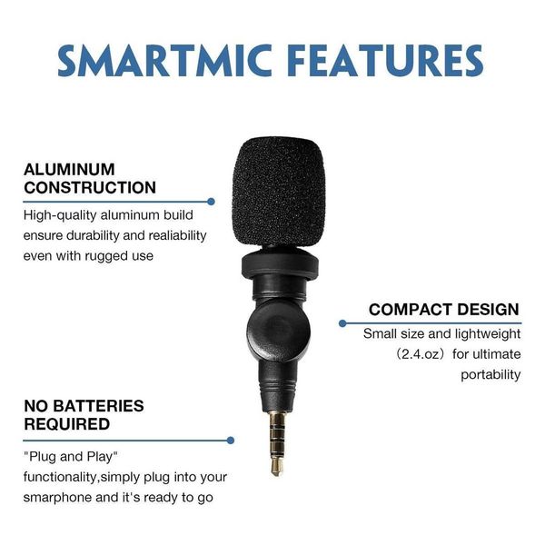 Micro thu âm Saramonic SmartMic - Micro thu âm cỗng 3.5mm