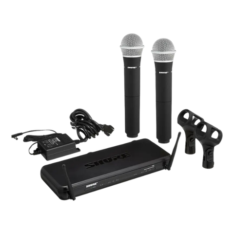 Bộ thu và phát kèm micro không dây Shure SVX288/PG58 - Micro không dây cầm tay (2mic)