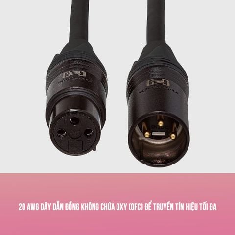 Cáp Micro Canon - HOSA edge microphone cable neutrik xlr3f to xlr3m (6M)