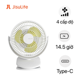 Quạt USB kẹp bàn mini cao cấp Jisulife FA29 pin 16 giờ, làm mát 360