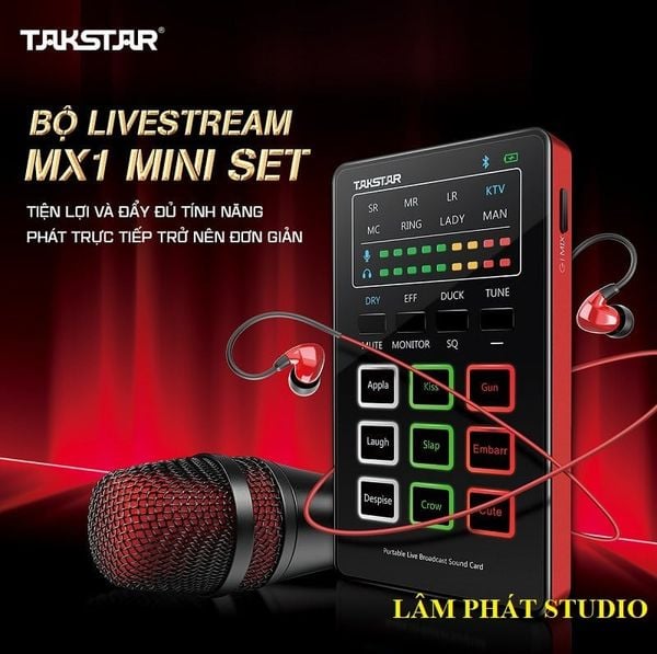 Soundcard Livestream Takstar MX1 Pro chính hãng