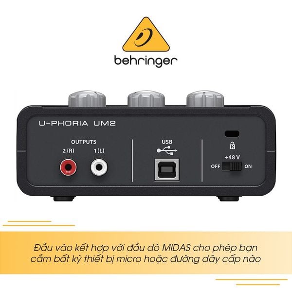 Behringer U-Phoria UM2 - Sound Card Thu Âm