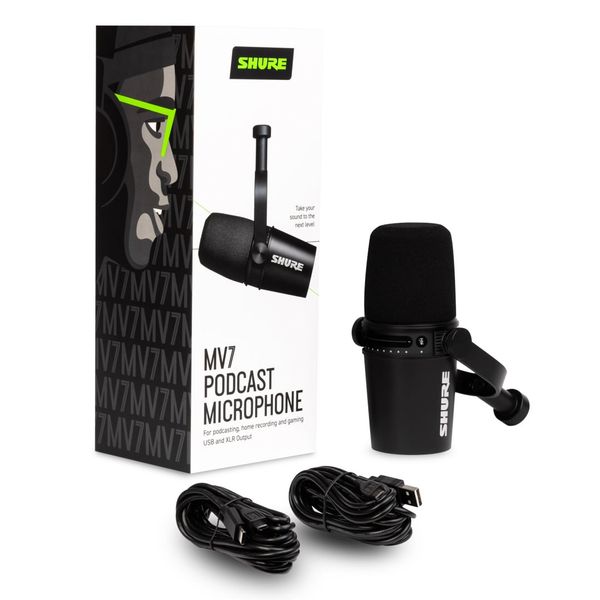 Micro Shure MV7-S Thu Âm Podcast Dynamic