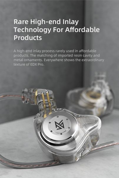 Tai nghe KZ-EDX PRO Tai nghe nhét tai livestream In ear Crytal