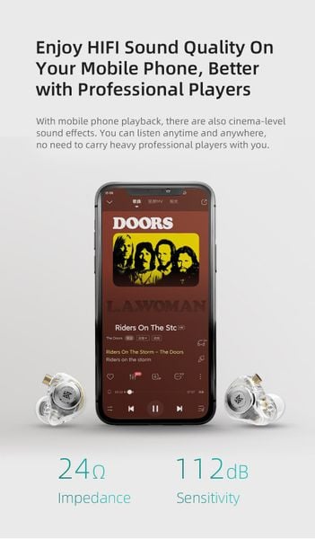 Tai nghe KZ-EDX PRO Tai nghe nhét tai livestream In ear Crytal