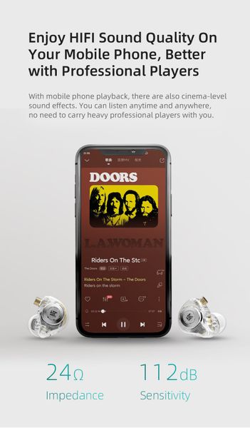 Tai nghe KZ-EDX PRO Tai nghe nhét tai livestream In ear màu đen