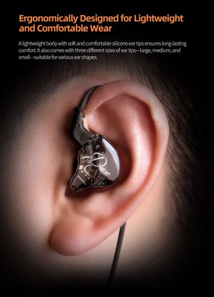 Tai nghe KZ-Dawn Tai nghe nhét tai In ear livestream Silver