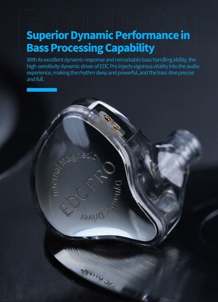 Tai nghe KZ-EDC PRO Tai nghe nhét tai livestream ( In ear ) Silver