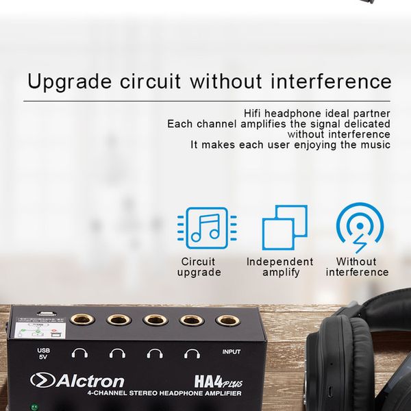 Thiết bị chia tai nghe Alctron HA4PLUS 4-Channel Headphone Amp