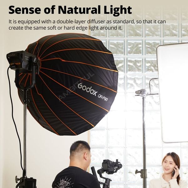Softbox Godox QR-P90+ Quick Parabolic with Bowens Mount kèm lưới tổ ong