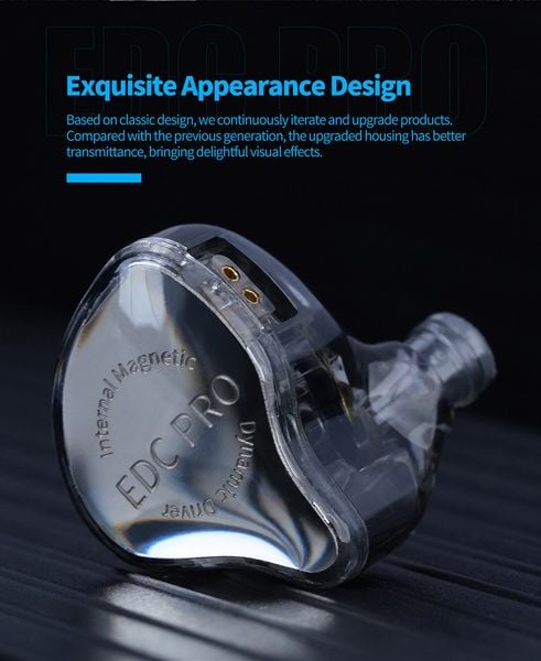 Tai nghe KZ-EDC PRO Tai nghe nhét tai livestream ( In ear ) Silver