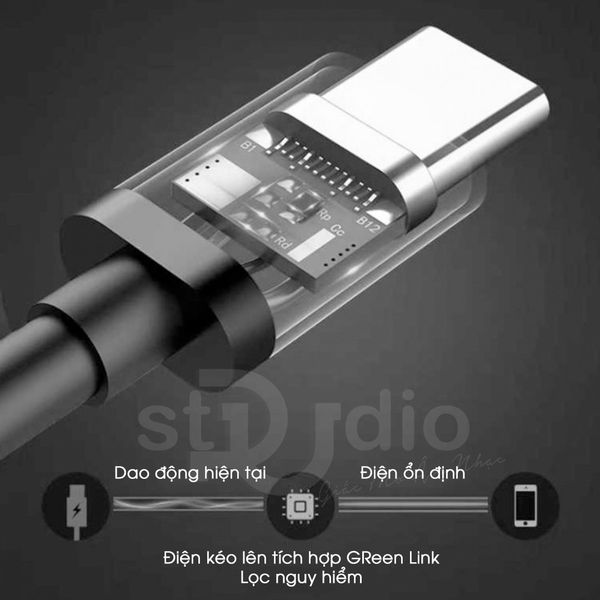 Cáp tín hiệu - sạc cổng USB 3.0 ra Type-C chính hãng