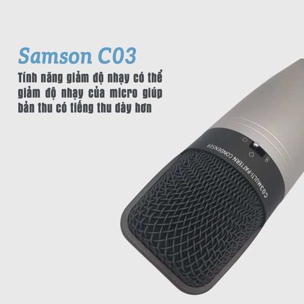 Micro thu âm Samson C03 - Micro thu âm cho phòng thu