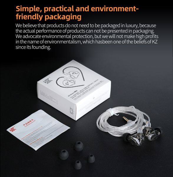 Tai nghe KZ-Dawn Tai nghe nhét tai In ear livestream Silver