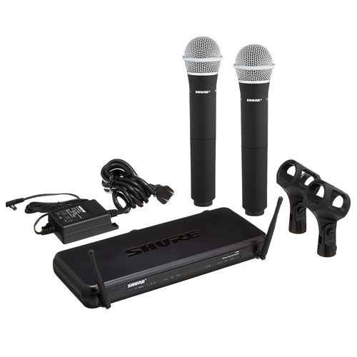 Bộ thu và phát kèm micro không dây Shure BLX288A/PG58 - Micro không dây cầm tay (2mic)