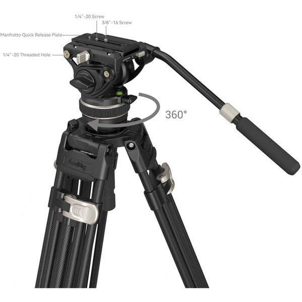 SmallRig FreeBlazer Heavy 3989 - Duty Carbon Fiber Tripod Kit