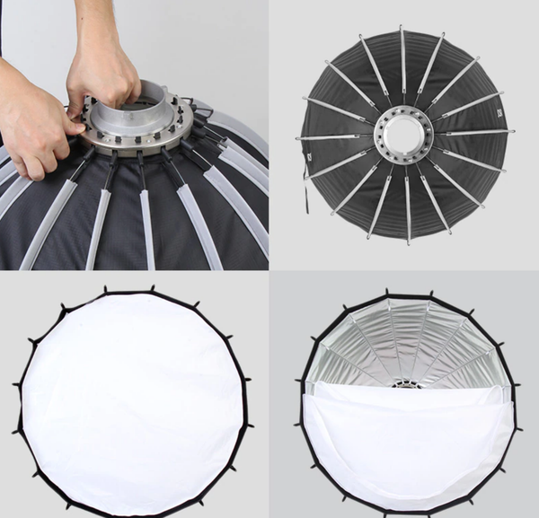 Softbox Parabolic Tháo Ráp Nhanh Triopo KP2 90 Gird Tổ Ong