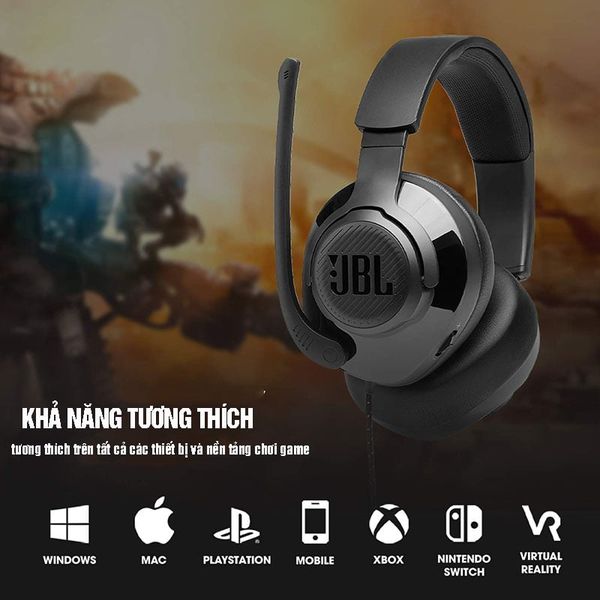 Tai nghe Chụp tai Gaming JBL QUANTUM 200 - tai nghe chụp tai có Mic
