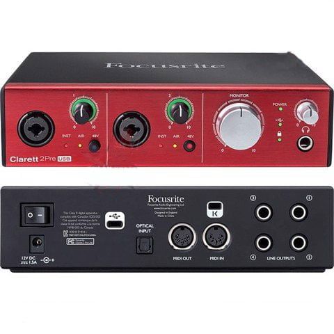 Sound card Focusrite Clarett 2Pre USB - Sound card thu âm