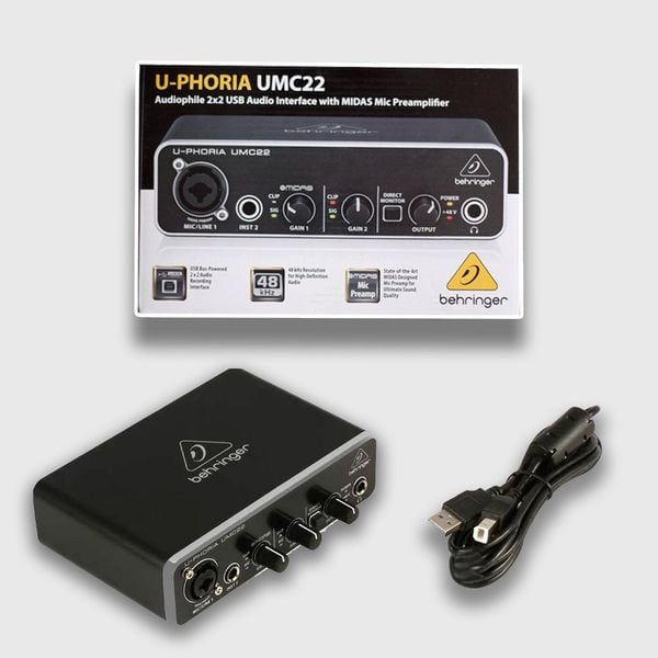 Sound Card Behringer UMC22 - Sound card thu âm mini