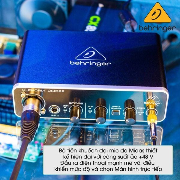 Sound Card Behringer UMC22 - Sound card thu âm mini