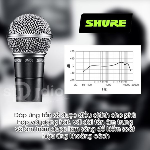 Micro cầm tay SHURE SM58 LC - Micro Karaoke cầm tay