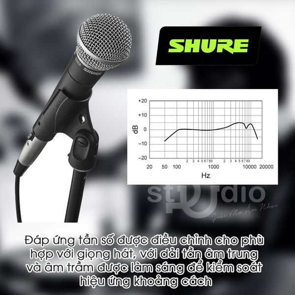 Micro có dây cầm tay Shure SM58S Cardiod Dynamic