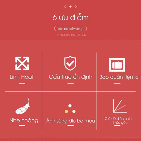 Đèn livestream chiếu sáng chất lượng cao - Đường kính 54cm