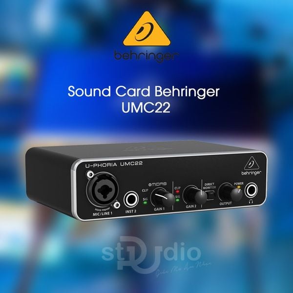 Sound Card Behringer UMC22 - Sound card thu âm mini