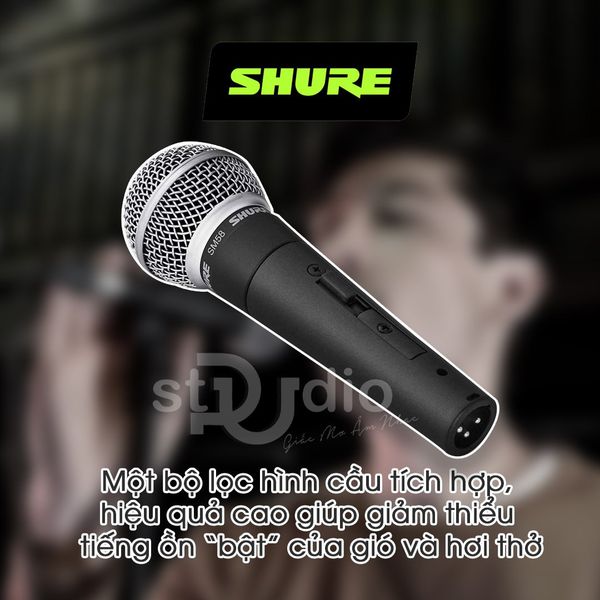 Micro có dây cầm tay Shure SM58S Cardiod Dynamic