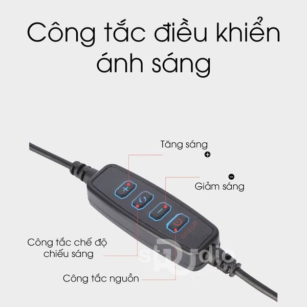 Đèn livestream 26cm chiếu sáng chất lượng cao